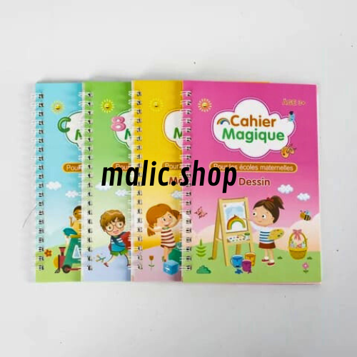 ÉcriPro™  Pack de 4 Cahiers magiques d'apprentissage